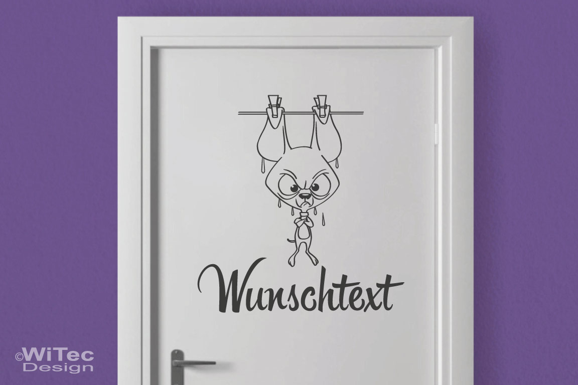 Türaufkleber Hund an Wäscheleine Wunschtext Türtattoo Türaufkleber Hund an Wäscheleine Wunschtext Türtattoo
