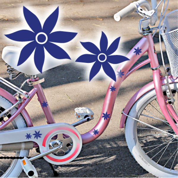 FF008 Fahrradaufkleber Blumen Fahrrad Aufkleber Kinder Deko