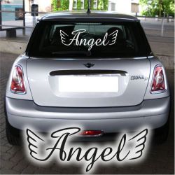 AA054 Engel Aufkleber Auto Spiegel PC Sticker Bad...