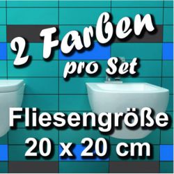 FA704 Fliesenaufkleber 1qm Fliesenfolie Badezimmer 20x20