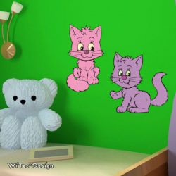 WA109 Wandtattoo KATZEN Set Wandaufkleber Aufkleber