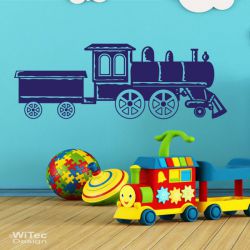WA205 Wandaufkleber LOKOMOTIVE Wandtattoo Kinderzimmer