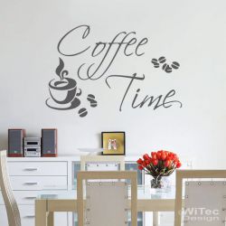 WA206 Wandaufkleber COFFEE TIME  Kaffee Wandtattoo...