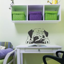 WA294 Wandaufkleber MOPS Hund wandtattoo Tiere Aufkleber