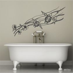 WA167 Wandaufkleber SCHILDKR&Ouml;TEN Wandtattoo