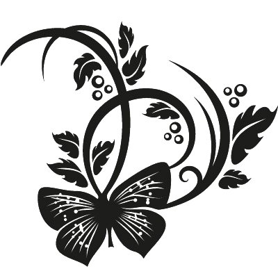 Autoaufkleber mit floralen Motiven...