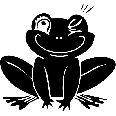 Ein kleiner, grüner Frosch als...
