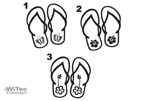 Hawaii Sandalen Hibiskus Aufkleber Auto Hawaii Sandalen Hibiskus Aufkleber Auto