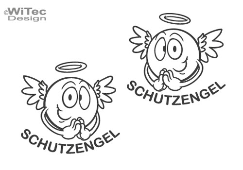 Schutzengel Engel Autoaufkleber Auto Aufkleber Angel 2er Set