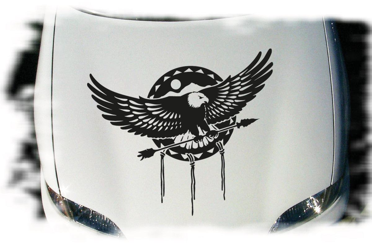 Adler Auto Aufkleber Tattoo Motorhaube