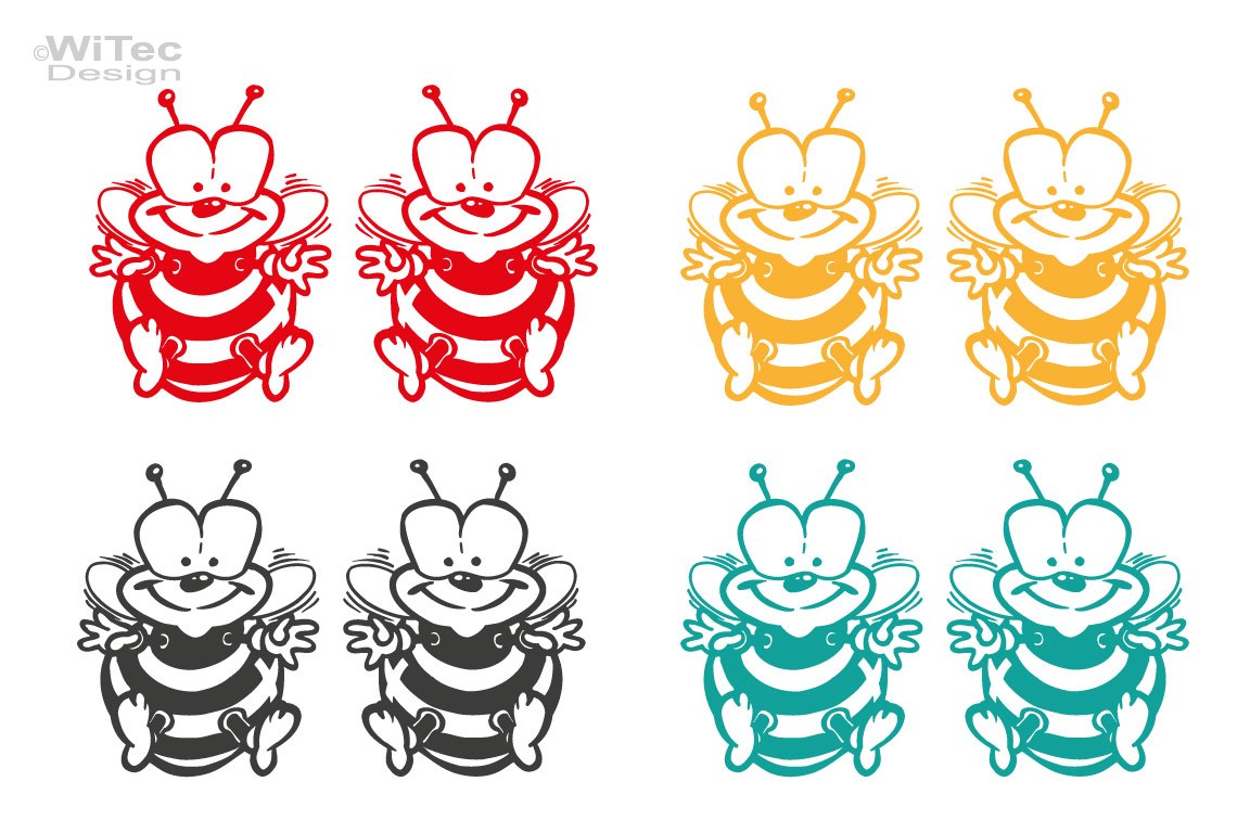 Biene Autoaufkleber 2er Set Auto Aufkleber