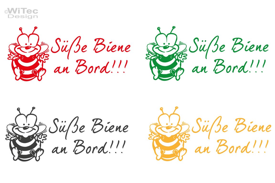 Autoaufkleber Süße Biene an Bord Auto Aufkleber Süße Biene an Bord Auto Aufkleber Sticker