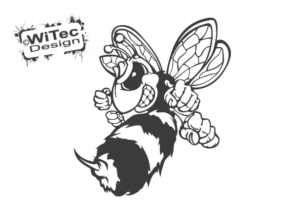 Böse Biene Hornisse Wespe Auto Aufkleber Autoaufkleber Hornisse Biene Autoaufkleber