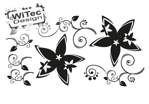 Auto Aufkleber Blumen Ranken Styling Set Auto Aufkleber Blumen Ranken Styling Set