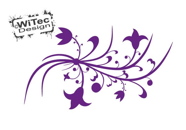 Blumenranke Autoaufkleber