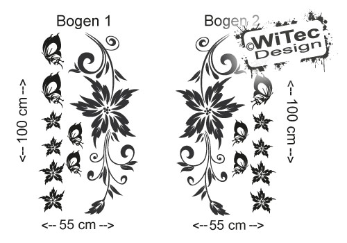 Autoaufkleber Blumen Ranke
