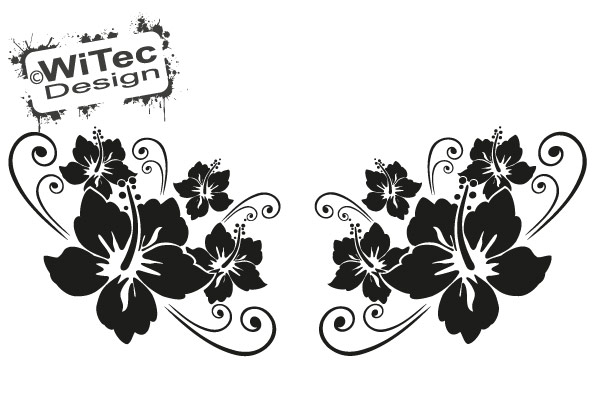 Hibiskus Hibiscus Blumen Auto Aufkleber Set Hibiskus Hibiscus Blumen Auto Aufkleber Set