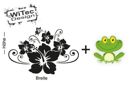 HIBISKUS Blumen Aufkleber Motorhaube HIBISKUS Blumen Aufkleber Motorhaube