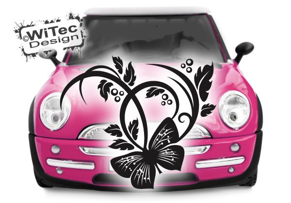 Autoaufkleber Blumen Ranke Schmetterling Butterfly Blumen Ranke Autoaufkleber Schmetterling Butterfly