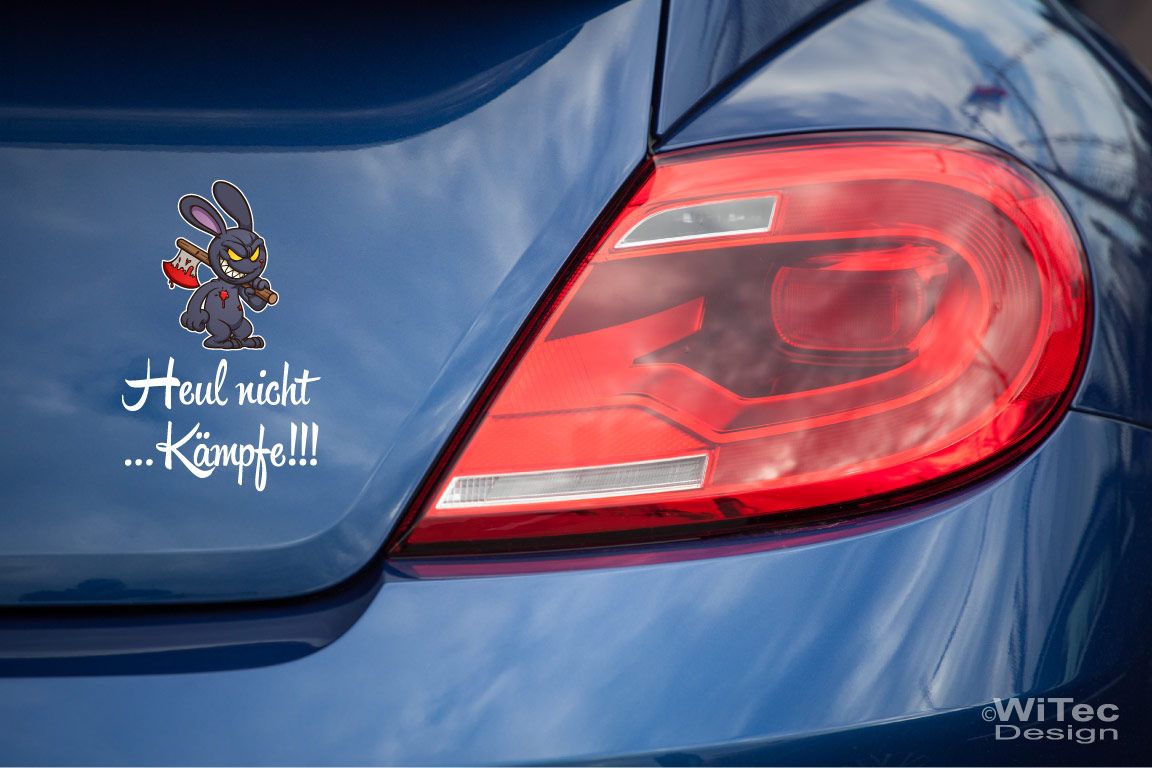 Auto Aufkleber Set Hase Bunny Heul nicht Kämpfe