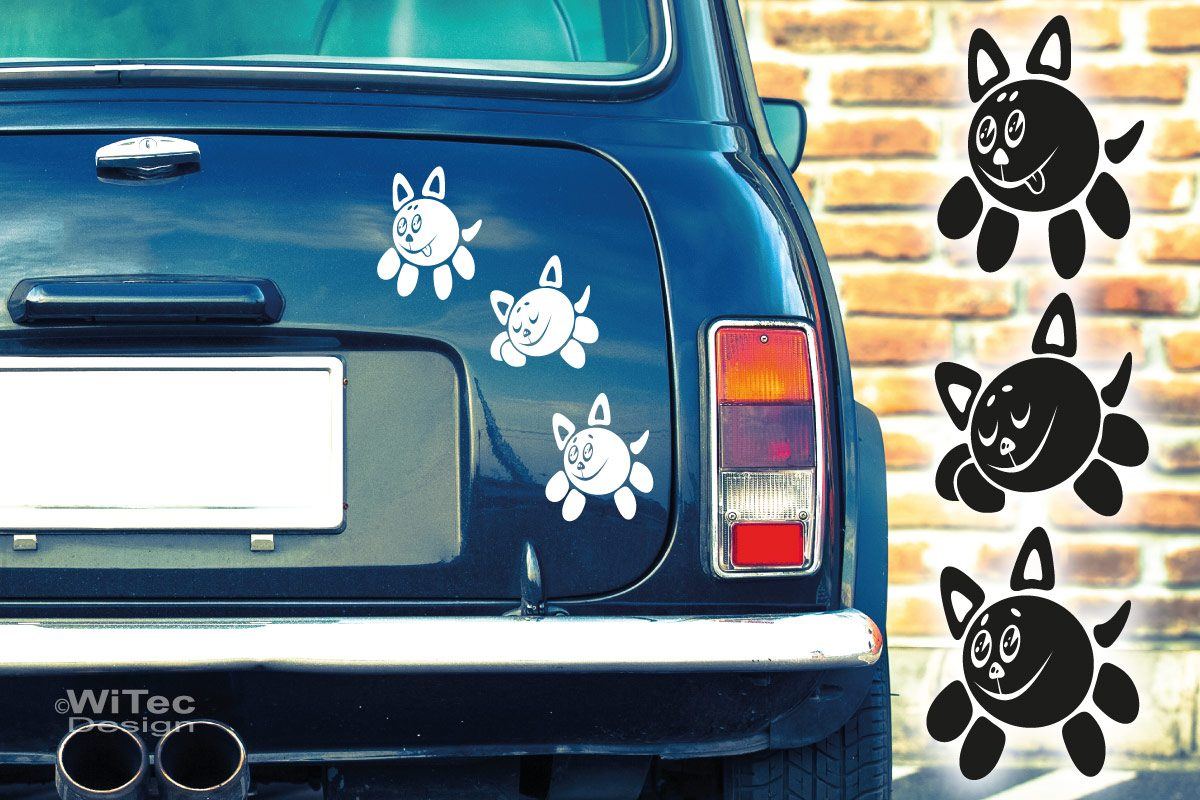 Autoaufkleber Katzen Auto Aufkleber Sticker SET