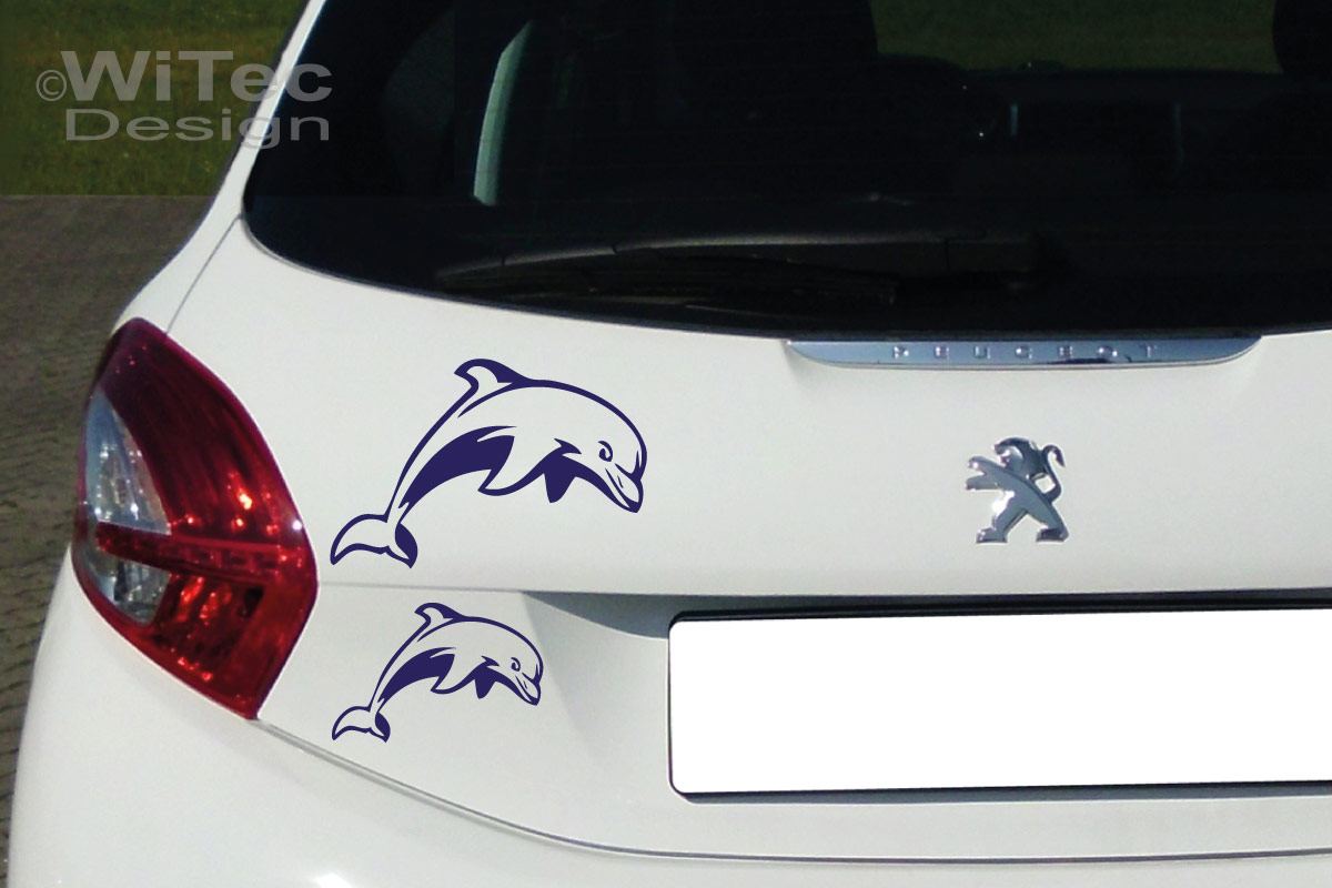 Autoaufkleber Delfin delphin 2er Set Auto Aufkleber Tattoo