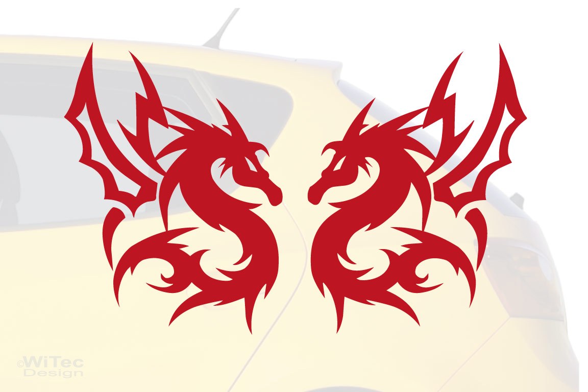 XL Auto Autoaufkleber Drachen Dragon Drache Tribal Aufkleber Sticker XL Auto Autoaufkleber Drachen Dragon Drache Tribal Aufkleber Sticker