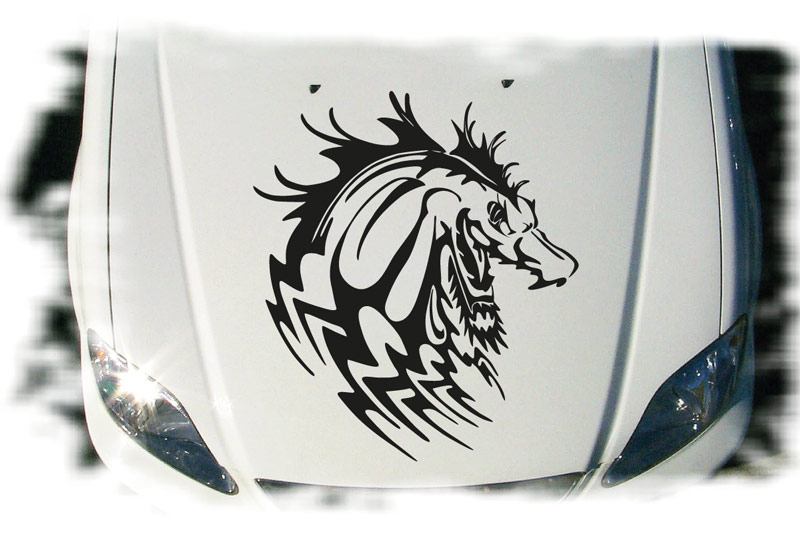 Drache Dragon Auto Aufkleber Tattoo Motorhaube