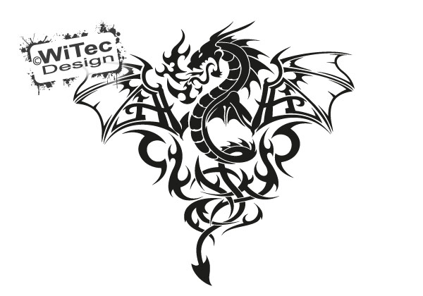 Aufkleber DRACHE Drachen Dragon Motorhaube Drache Autoaufkleber Dragon