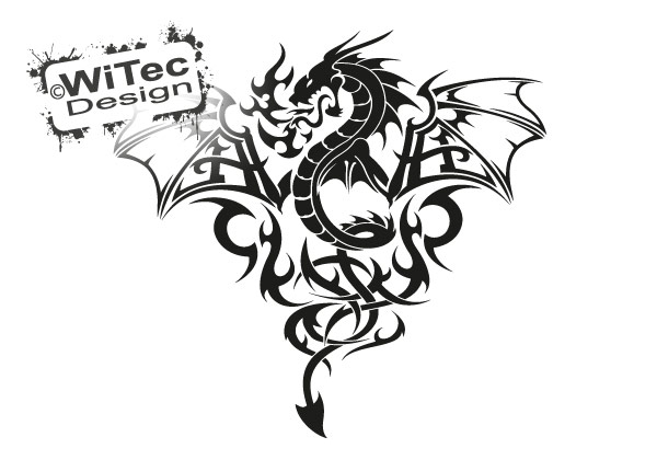 Autoaufkleber Drache Tribal Auto Aufkleber Drachen