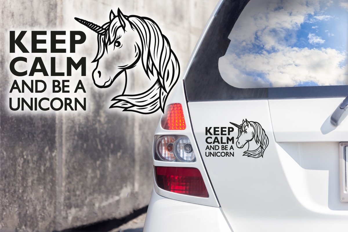 Autoaufkleber Einhorn Unicorn Keep Calm Auto Aufkleber
