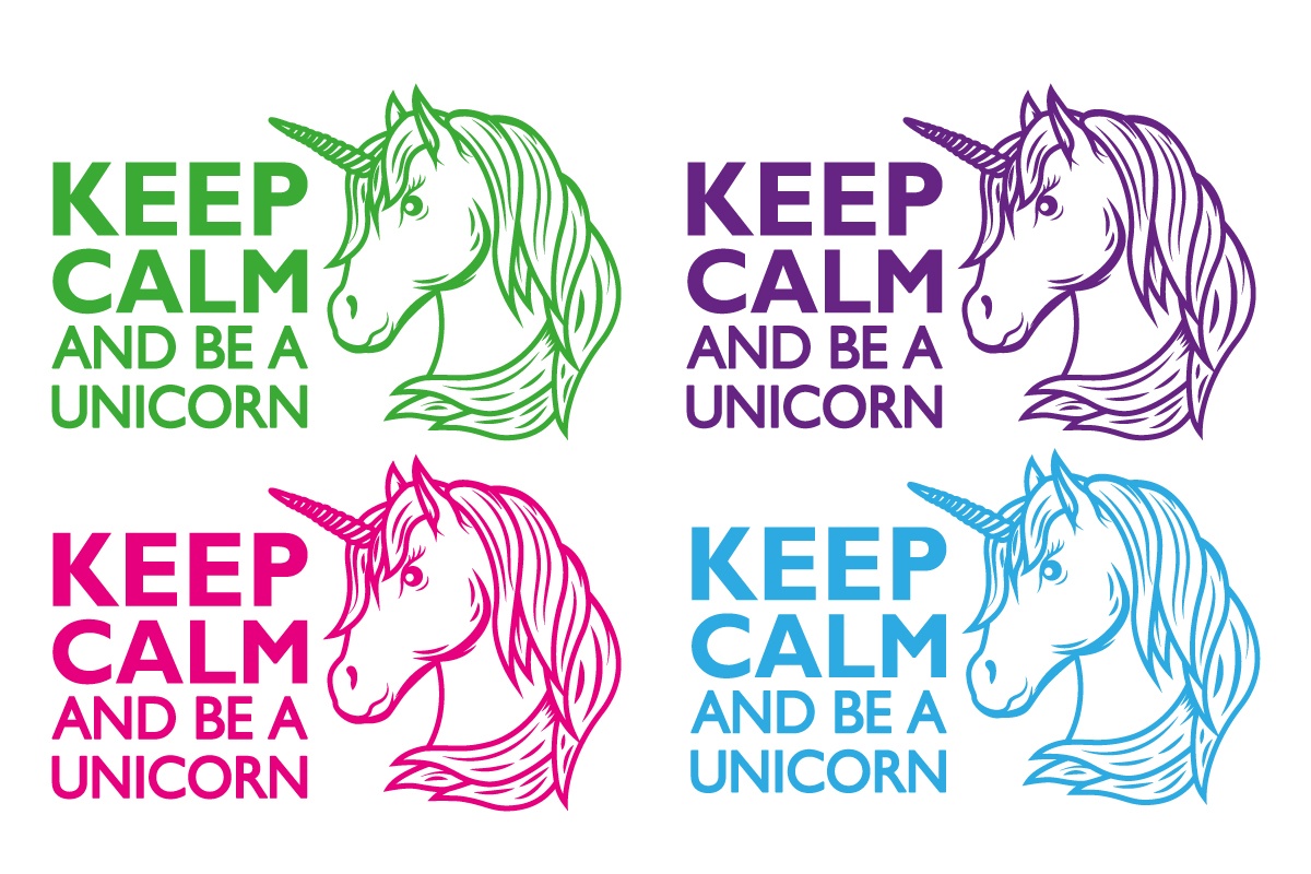 Auto Aufkleber Keep Calm and be a Unicorn Einhorn Autoaufkleber