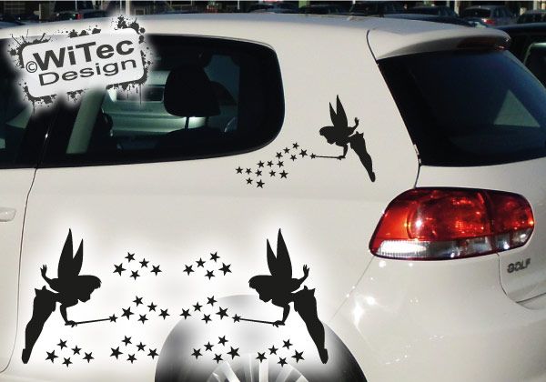 Autoaufkleber Elfen 2er SET Auto Aufkleber Elfe Fee Sterne Autoaufkleber Elfen 2er SET Auto Aufkleber Elfe Fee Sterne