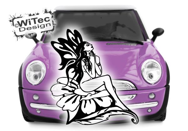 Autoaufkleber Elfe Schmetterling