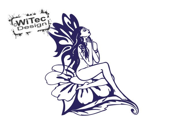 Elfe Schmetterling Autoaufkleber