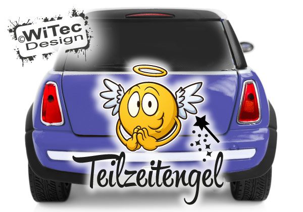 Engel Autoaufkleber Teilzeitengel Sterne