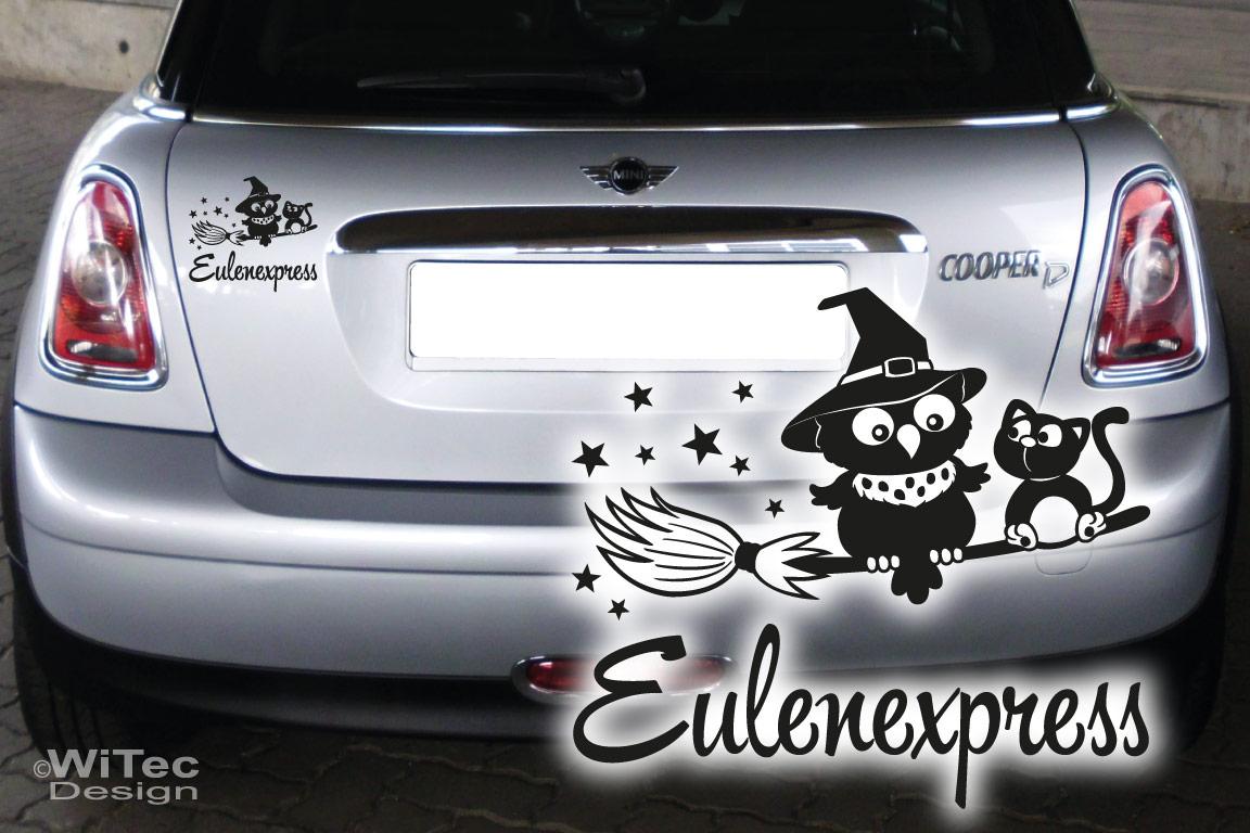 Hexe Eule Eulenexpress Katze Autoaufkleber Auto Aufkleber Hexe Eule Eulenexpress Katze Autoaufkleber Auto Aufkleber