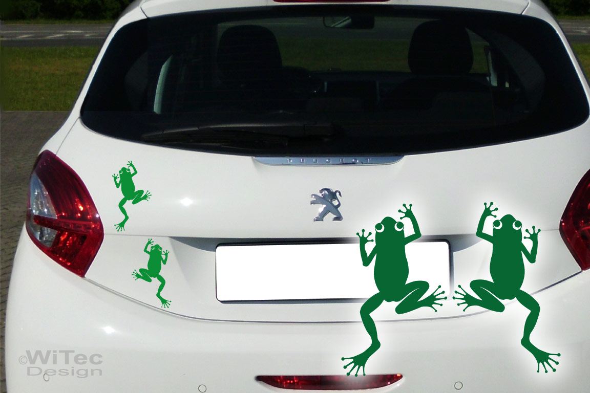 Frosch Auto Aufkleber 2er Set Autoaufkleber Sticker