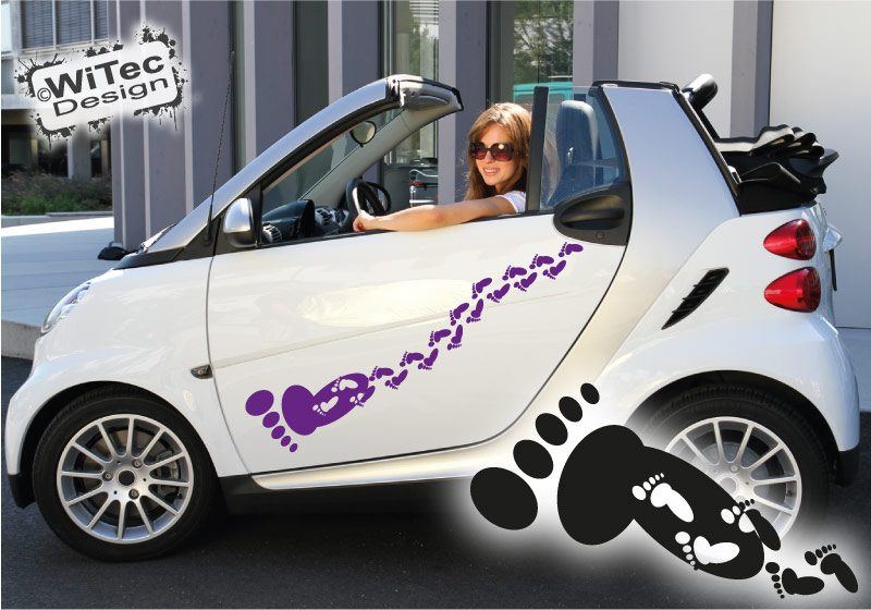 Autoaufkleber Füße Füsse Auto Aufkleber Set