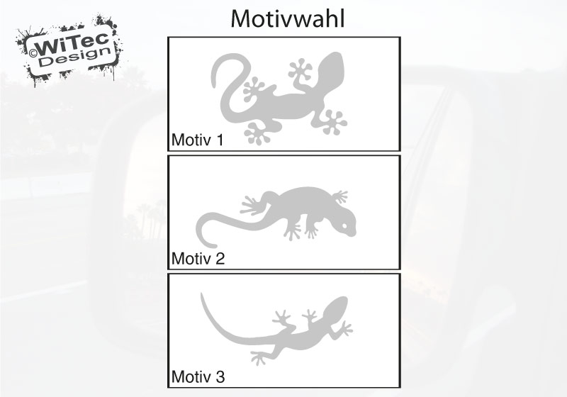 Gekko Gecko Glasgravur Spiegelaufkleber Auto Aufkleber
