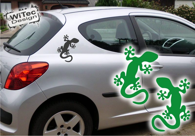 Autoaufkleber Gekko Gecko Echse 2x Auto Aufkleber