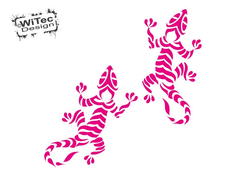 Autoaufkleber Gecko Gekko 2er Set Tribal Sticker Autoaufkleber Gecko Gekko 2er Set Tribal Sticker