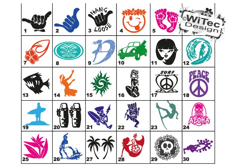 Autoaufkleber Aloha Hibiskus Hawaii Auto Aufkleber