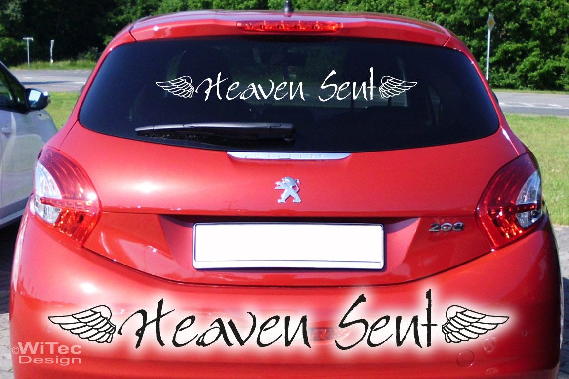 Auto Aufkleber Engel Flügel Heaven sent Autoaufkleber Sticker