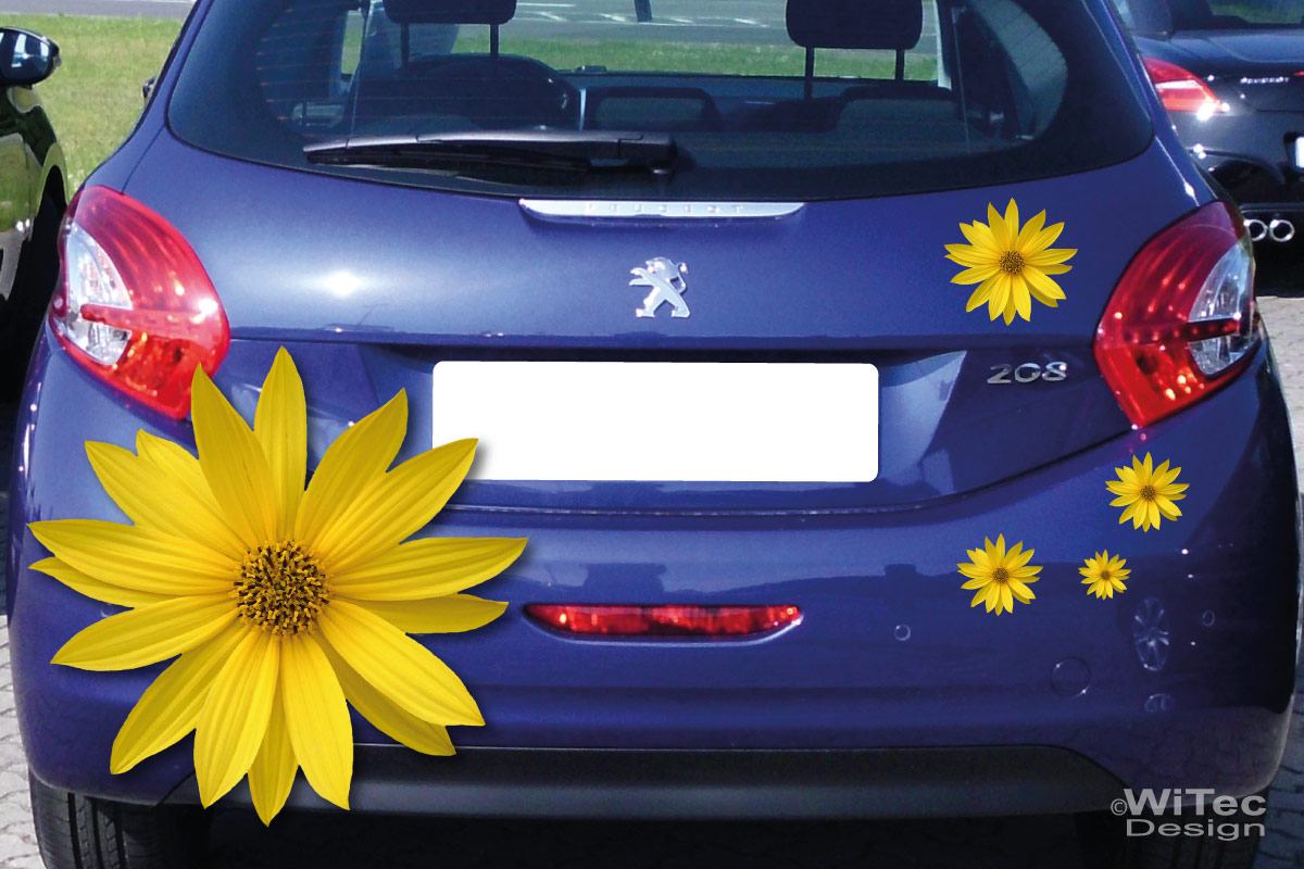 Auto Aufkleber Helianthus Blumen Autoaufkleber Sticker