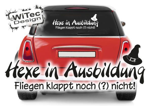 Hexe Autoaufkleber Heckscheibenaufkleber