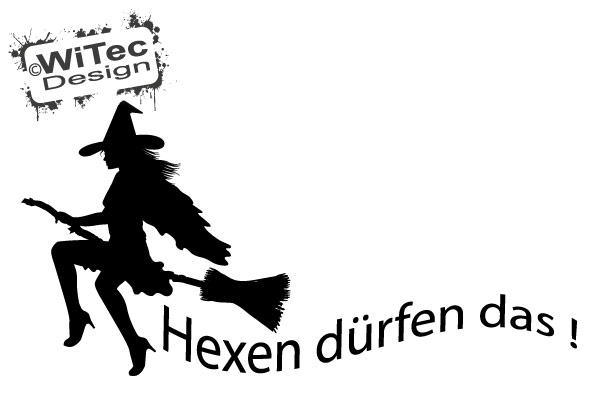 HEXEN DÜRFEN DAS Autoaufkleber Gothik Hexe