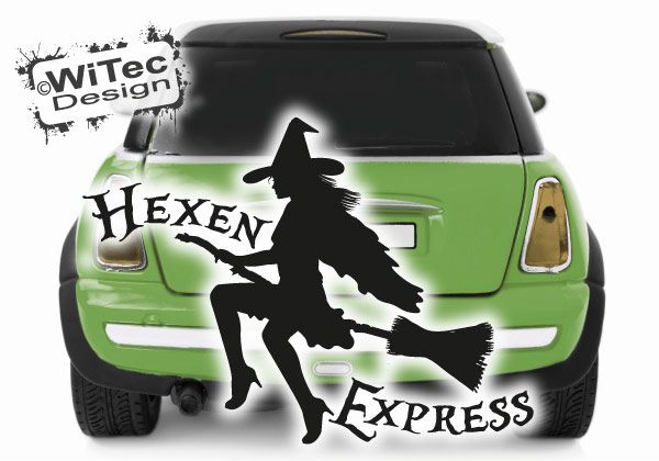 Hexe Autoaufkleber Hexen Express