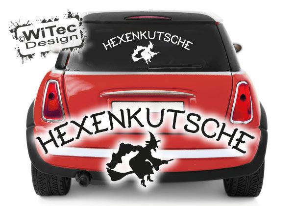 Autoaufkleber Hexenkutsche Aufkleber Hexe Hexe Hexenkutsche Autoaufkleber