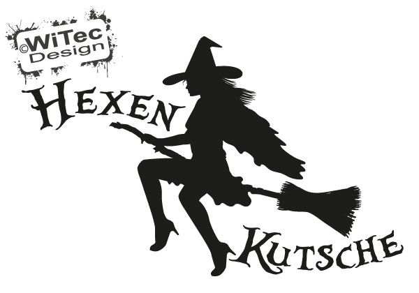 Autoaufkleber Hexenkutsche Hexen Aukleber Sticker